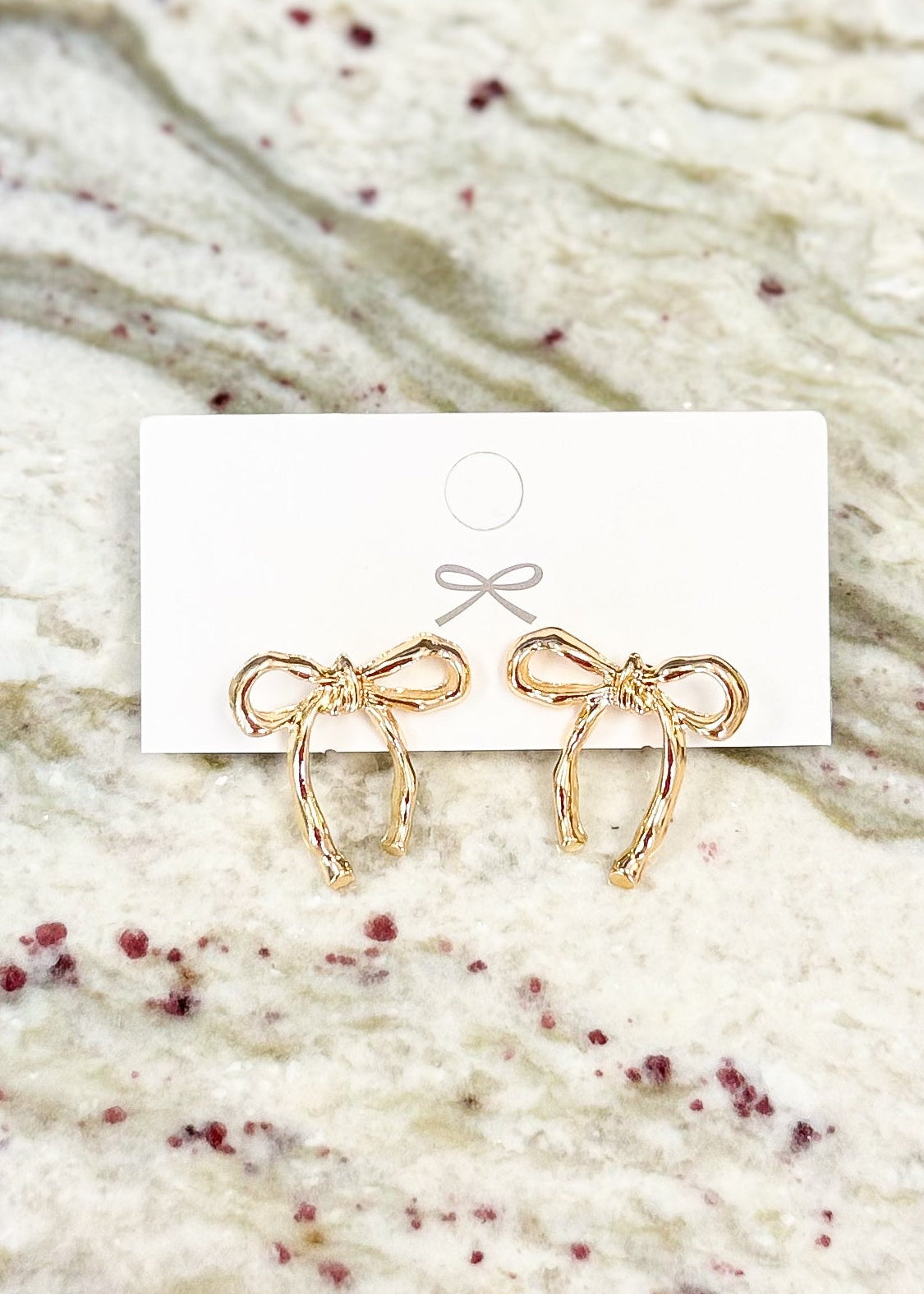 Girls Gold Bow Stud Earrings