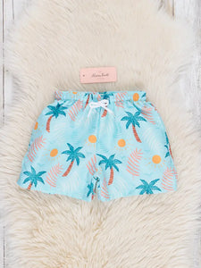 Boys Palm Tree Oasis Swim Trunk