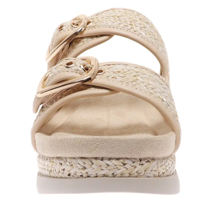 Youth Girls Double Strap Woven Sandals