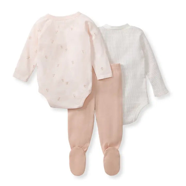 Infant Girls Ditsy Floret 3 Piece Bodysuit & Pant Set