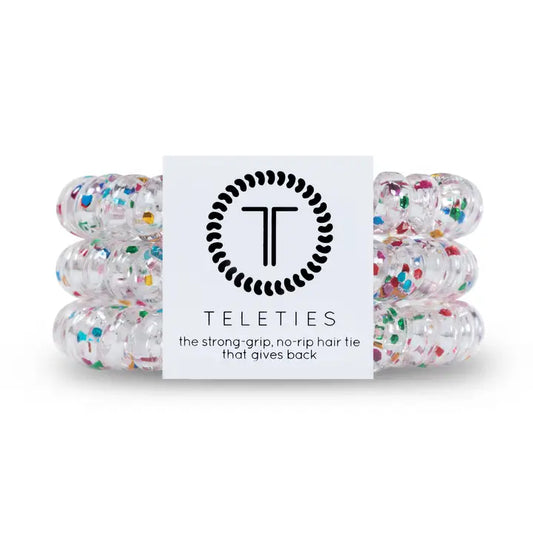Teleties Spiral Hair Coils (Small) - Confetti Party