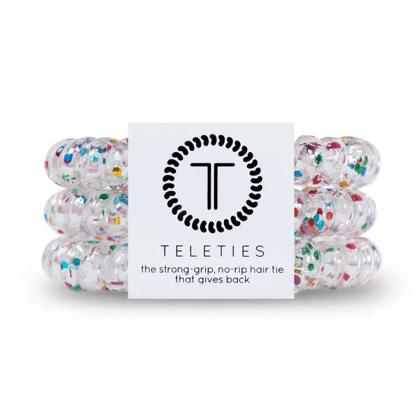 Teleties Spiral Hair Coils (Small) - Confetti Party
