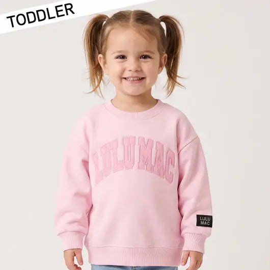 Lulu Mac Toddler Girls Graphic Stitch Sweatshirt