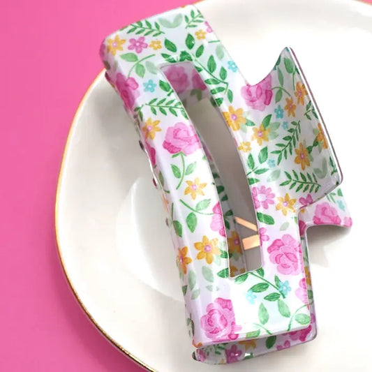 Floral Ditsy Hair Claw Clips