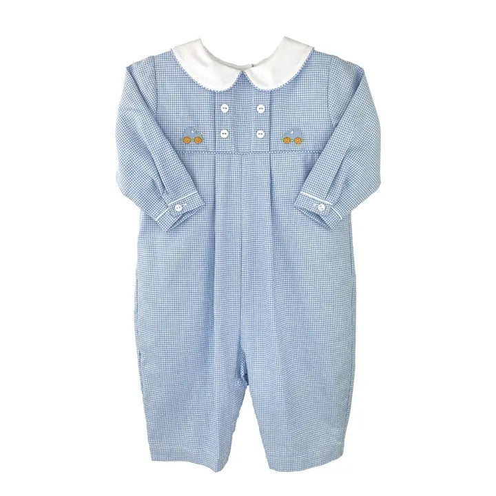 Infant Boy Embroidered Car Longall