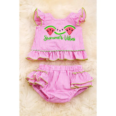 Watermelon Applique Top & Bottom Set