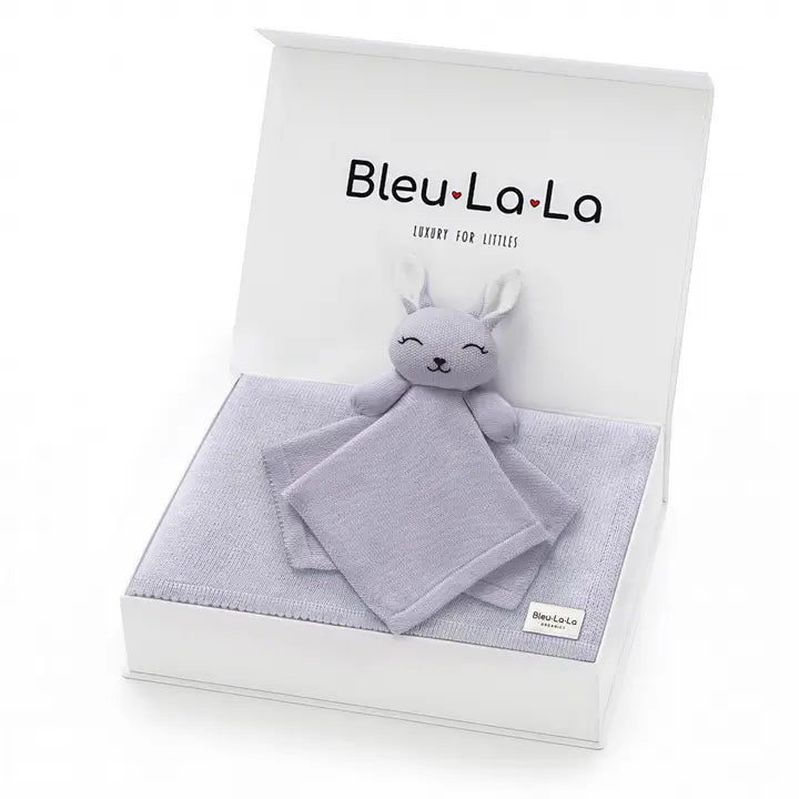 Organic Cotton Cozy Blanket + Lovey Gift Set