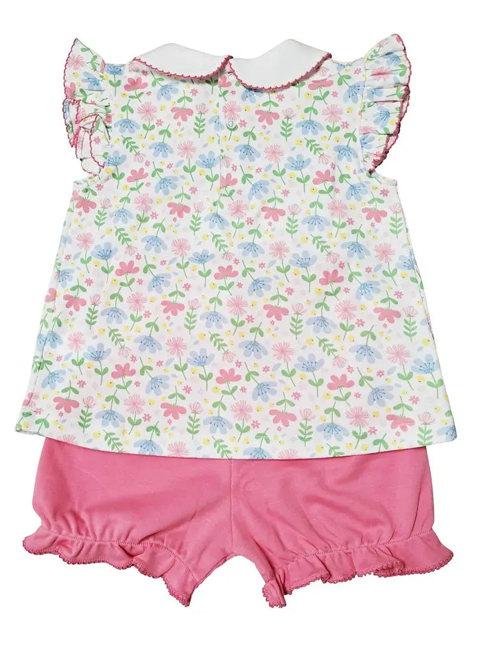 Baby Girls Palm Beach Top And Shorts Set
