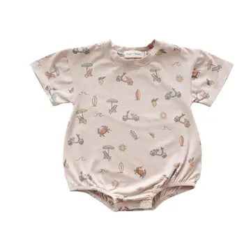 Infant Girls Organic Cotton Bubble Romper - Summer Vibes