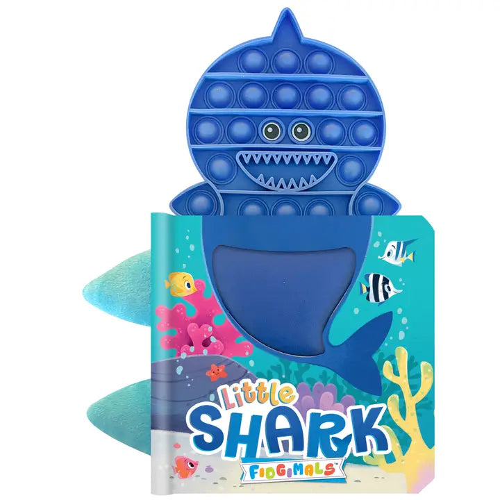Little Shark - Sensory Touch and Feel Book with Attached Pop It Character