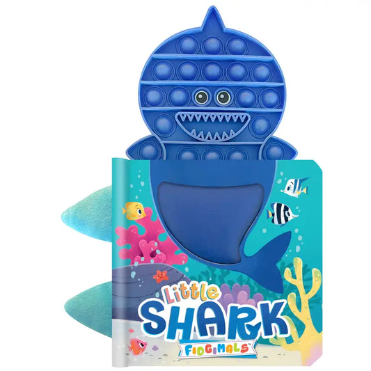 Little Shark - Sensory Touch and Feel Book with Attached Pop It Character