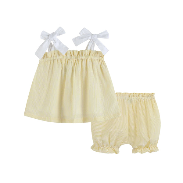 Seersucker Bow 2pc Set