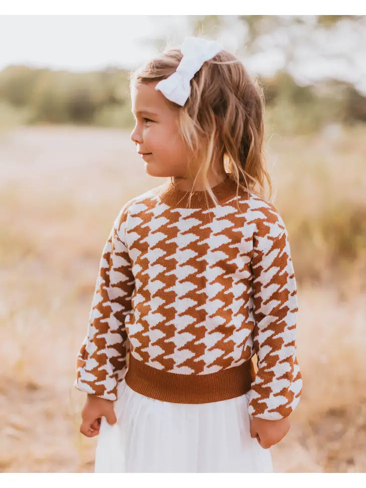 Mommy And Me Camel/White- Crawford Sweater