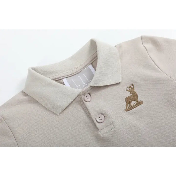 Baby & Toddler Boys Brown Mule Deer Polo Shirt