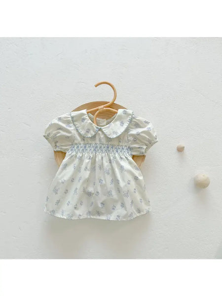 Floral Doll Collar Top And Bloomer Set