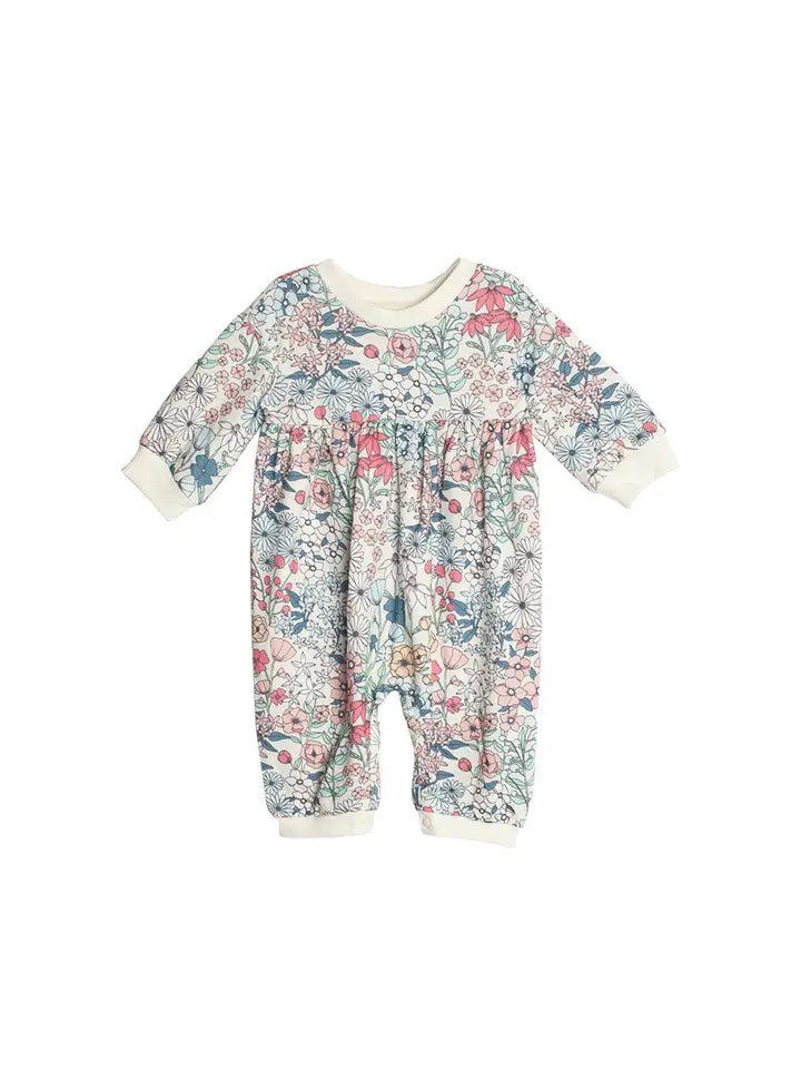 Infant Girls Floral Multicolor Melody Romper