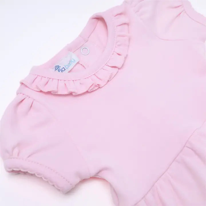 Infant Girl Essentials Solid Ruffle Bubble - Pink