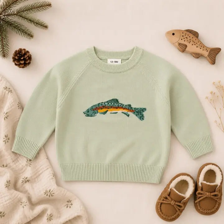 Baby/Toddler Boys Knit Fish Sweater