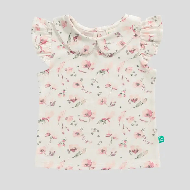 Baby Girl Peter Pan Flutter Sleeve Tee