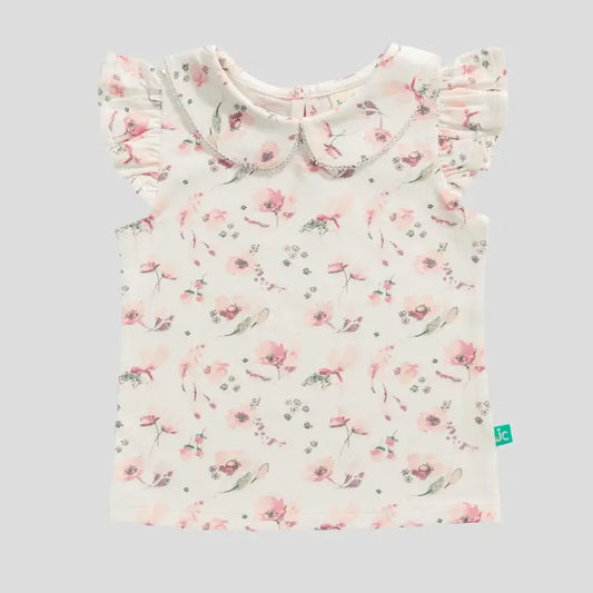 Baby Girl Peter Pan Flutter Sleeve Tee