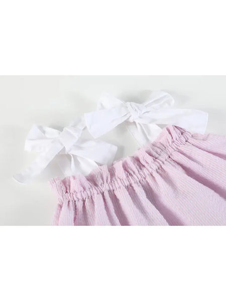 Seersucker Bow 2pc Set