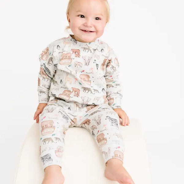 Noah's Ark Crewneck Top And Bottom Jogger Set