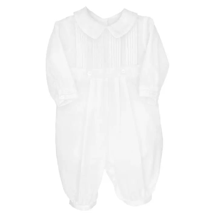 Infant Boys Christening Longall With Pintucks