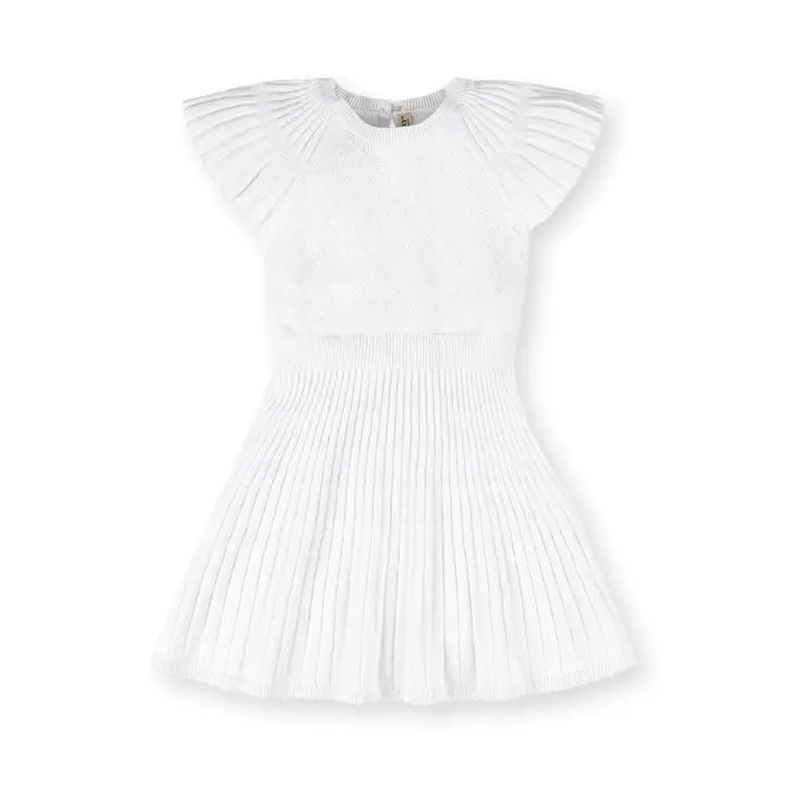 Girls Flutter Sleeve Sweater Dress