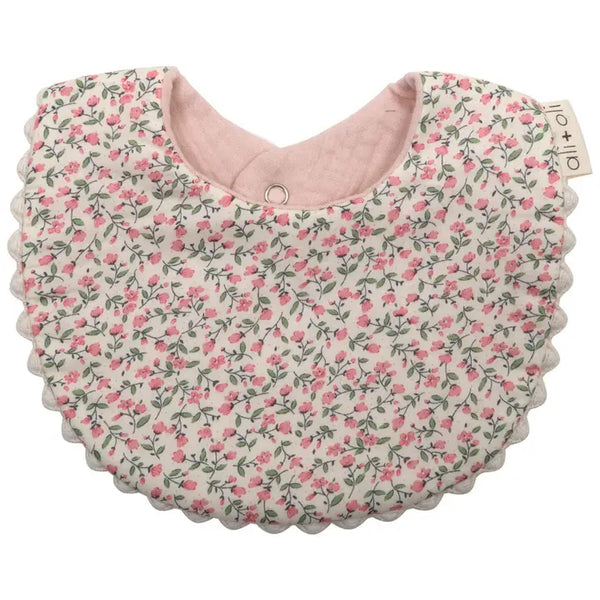 Muslin Cotton Double Sided Bib - Floral