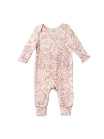 Baby Girl's Vintage Rose Bamboo Romper