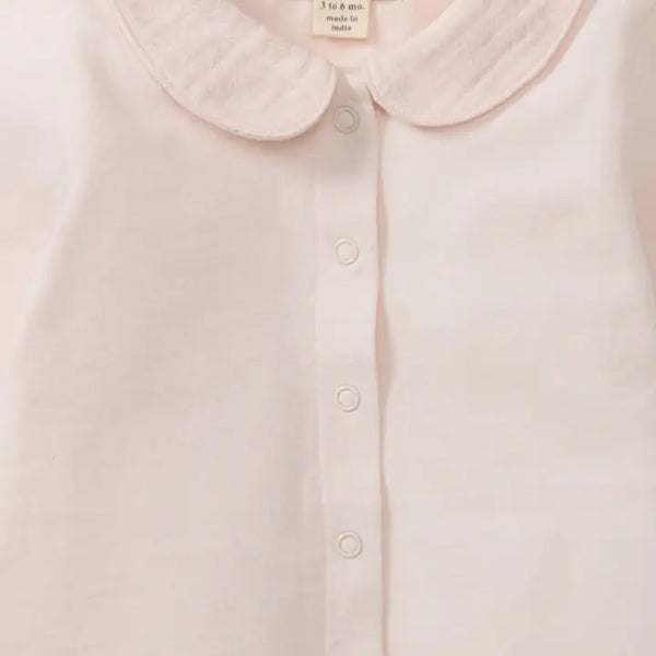 Infant Girls Muslin Collar Jumpsuit