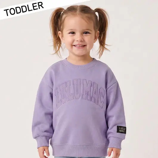 Lulu Mac Toddler Girls Graphic Stitch Sweatshirt