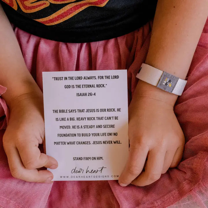 "Jesus Rocks" Kids Inspirational Wristband Bracelet