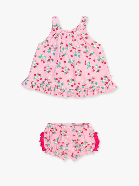 Baby Girls Strawberry Knit Swing Top & Bloomer Set