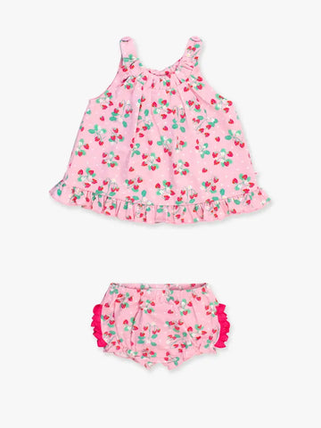 Baby Girls Strawberry Knit Swing Top & Bloomer Set