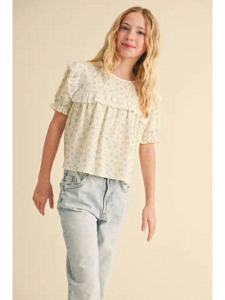 Youth Girls Floral Top