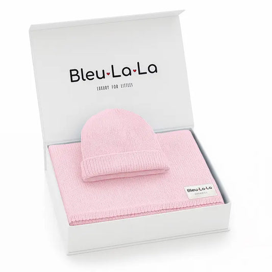 Organic Cotton Knit Blanket + Hat Boxed Gift Set