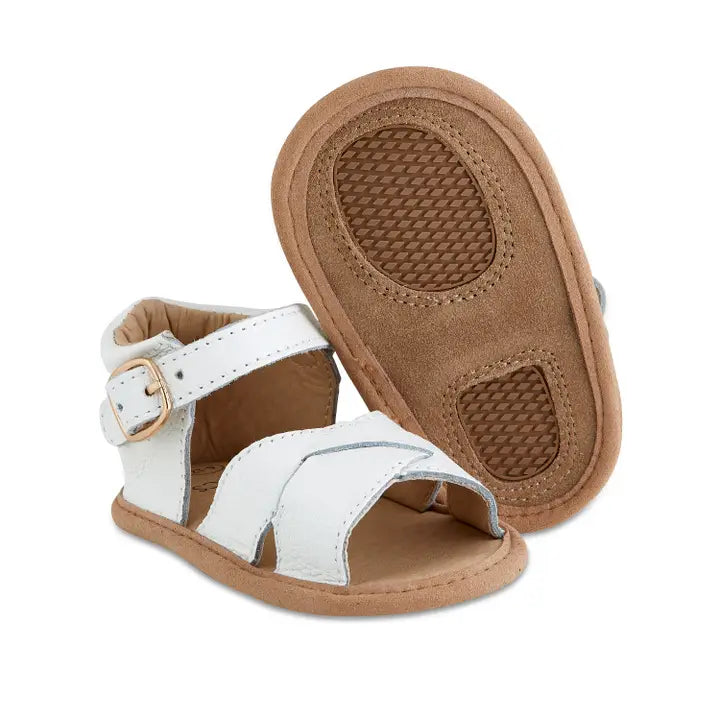 Tan Split-Soled Leather Baby Sandals