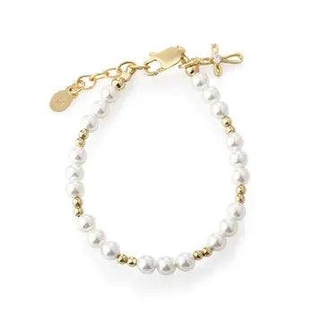 14K Gold Plated Baby Cross Bracelet