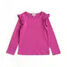 Toddler & Youth Girls Ruffle Plum Top