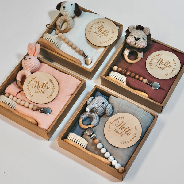 Welcome Baby 6 Piece Gift Box