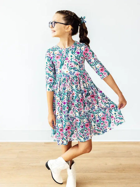 Toddler Girls Vivid Garden Pocket Twirl Dress