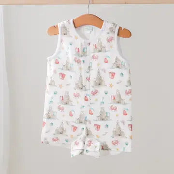 Infant Boy Organic Muslin Shortall - Sandcastle