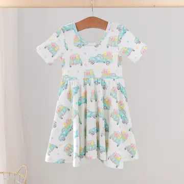 Toddler Girl Organic Cotton Dress - Peeps