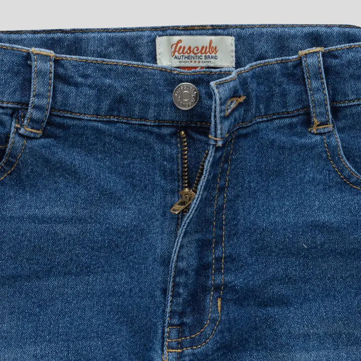 Infant Girls Denim Frayed Shorts