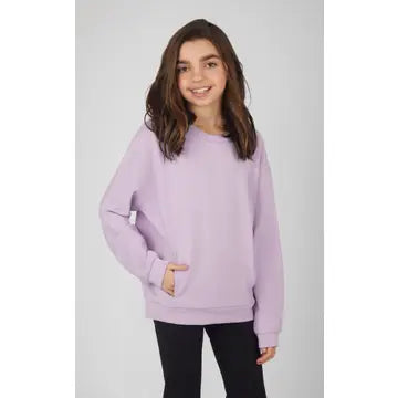 Girls Soft Scuba Crew Neck Sweatshirt