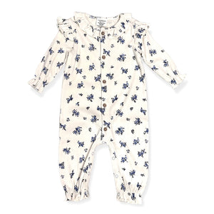 Infant Floral & Ruffled Pointelle Jumpsuit