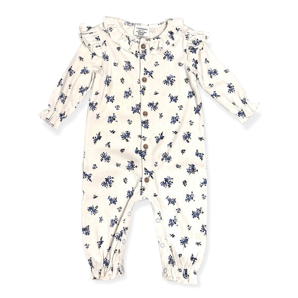 Infant Floral & Ruffled Pointelle Jumpsuit