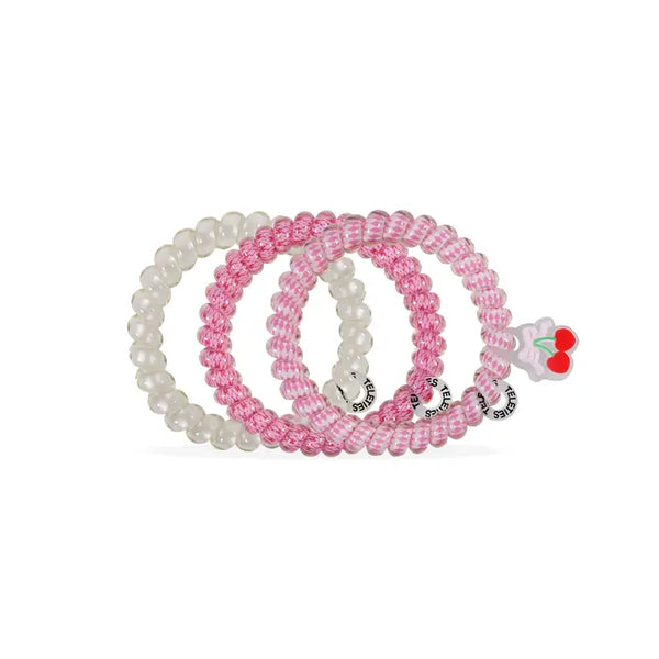 Teleties Spiral Hair Coils (Small) - Cherry Bomb