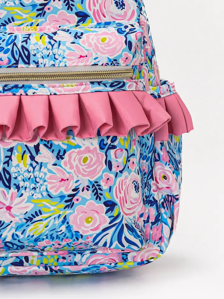 Floral Ruffle Backpack
